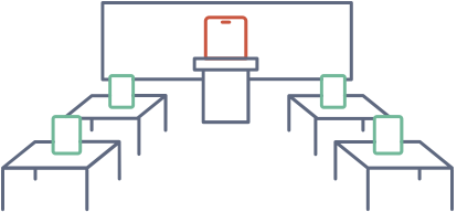 Classroom session with iPads