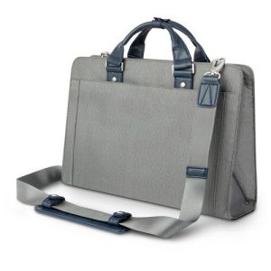 Urbana Navi - Herringbone Gray slim laptop briefcase
