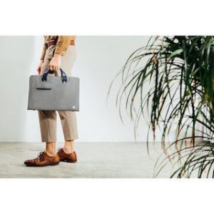 Urbana Navi Laptop Briefcase - Herringbone Gray