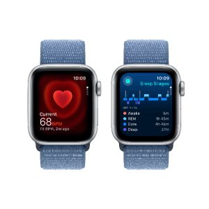 Apple Watch SE GPS 40mm Silver Aluminium Case - Winter Blue Sport Loop