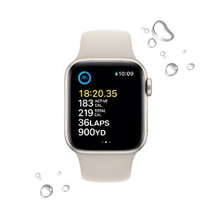 Apple Watch SE GPS 40mm Starlight Case - Starlight Sport Band