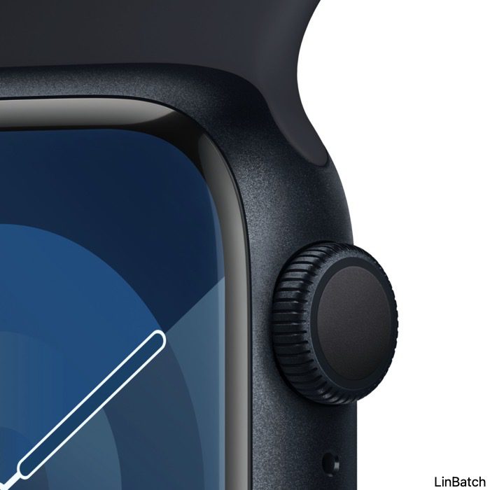 Apple Watch Series 9 GPS 45mm Midnight Aluminium Case with Midnight Sport Band
