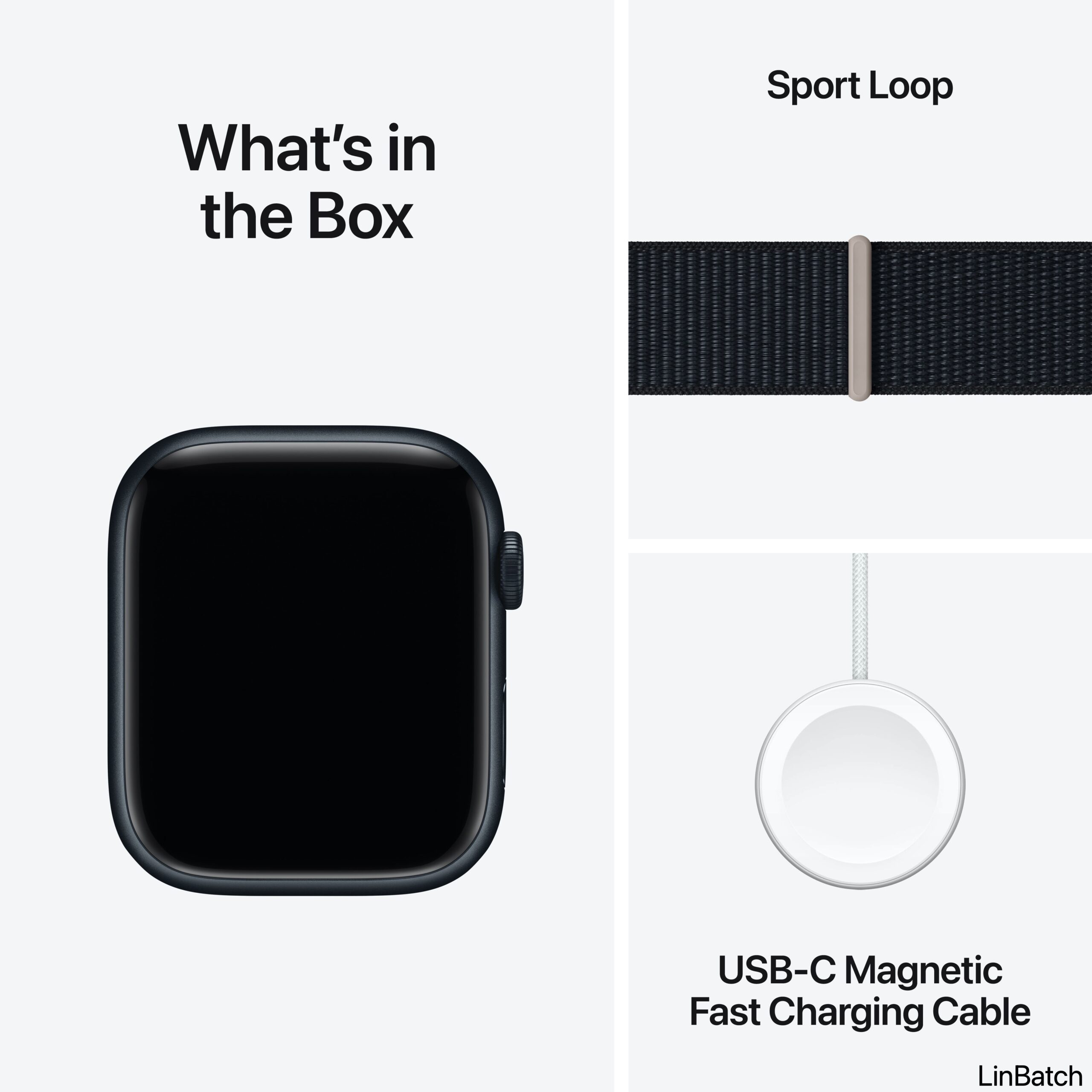 Apple Watch Series 9 GPS 45mm Midnight Aluminium Case with Midnight Sport Loop - MR9C3QF/A - Image 6