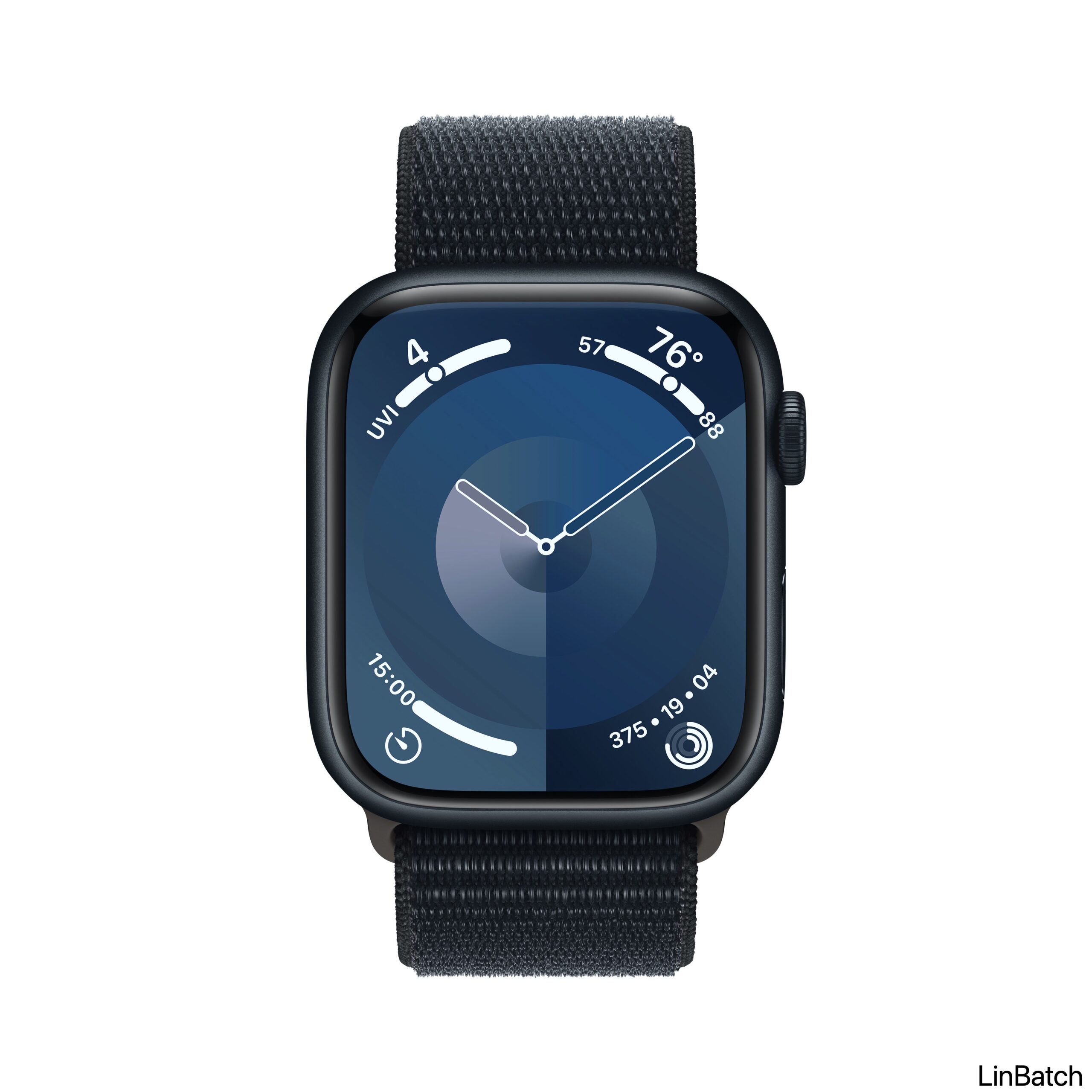 Apple Watch Series 9 GPS 45mm Midnight Aluminium Case with Midnight Sport Loop - MR9C3QF/A - Image 2