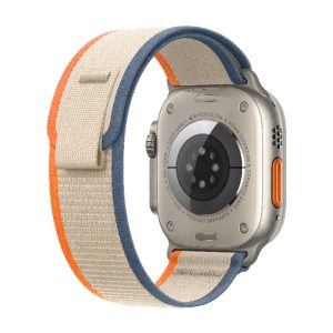 Apple Watch Ultra 2 GPS + Cellular, 49mm Titanium Case with Orange/Beige Trail Loop