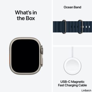 Apple Watch Ultra 2 GPS + Cellular, 49mm Titanium Case with Blue Ocean Band