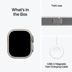 Apple Watch Ultra 2 GPS + Cellular, 49mm Titanium Case with Blue/Black Trail Loop