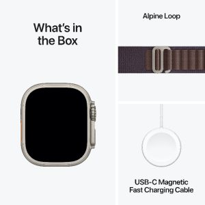 Apple Watch Ultra 2 GPS + Cellular, 49mm Titanium Case with Indigo Alpine Loop