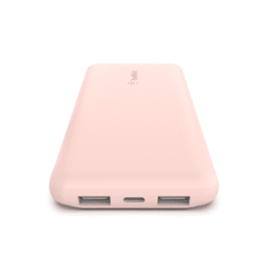BoostCharger 3-Port PowerBank 10,000 mAh(1 USB A & 2 USB C ports) - Pink