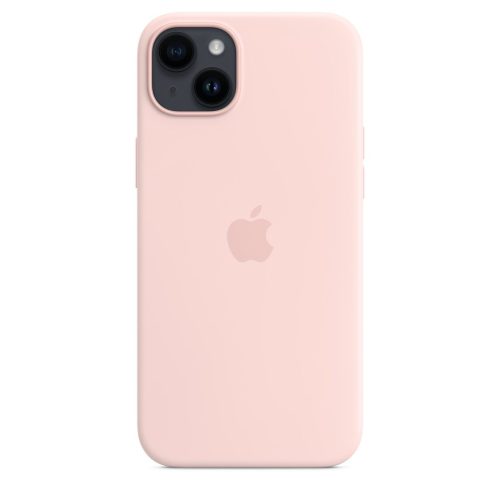 iPhone 14 Plus Silicone Case with MagSafe - Chalk Pink