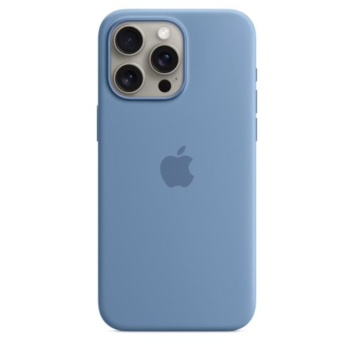 iPhone 15 Pro Max Silicone Case with MagSafe - Winter Blue