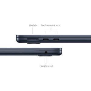 13-inch MacBook Air M3, Midnight - 8-core CPU, 8-core GPU, 8GB RAM, 256GB SSD