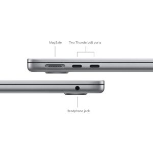 13-inch MacBook Air M3, Space Gray - 8-core CPU, 8-core GPU, 8GB RAM, 256GB SSD