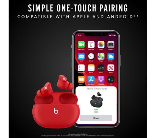 Beats Studio Buds – True Wireless Noise Cancelling Earphones – Beats Red