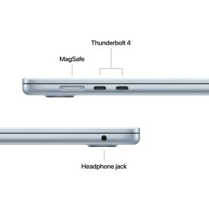 15-inch MacBook Air: Apple M4 chip with 10-core CPU and 10-core GPU, 16GB, 256GB SSD - Sky Blue