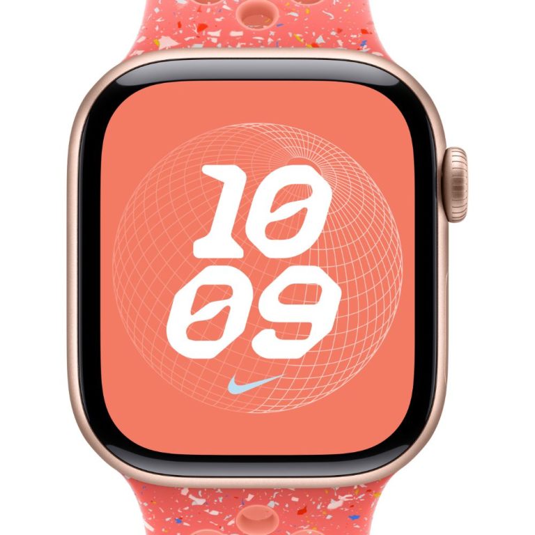 Apple-Watch-Series-10-42mm-Rose-Gold-Aluminum_-Magic-Ember -Nike-Sport-Band-Pure-Front-Screen
