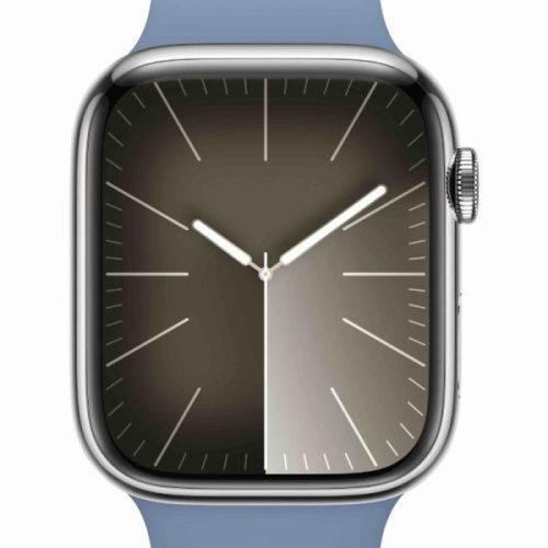 Apple-Watch-Series-9-45mm-Silver-Stainless-Steel-Winter-Blue-Sport-Band