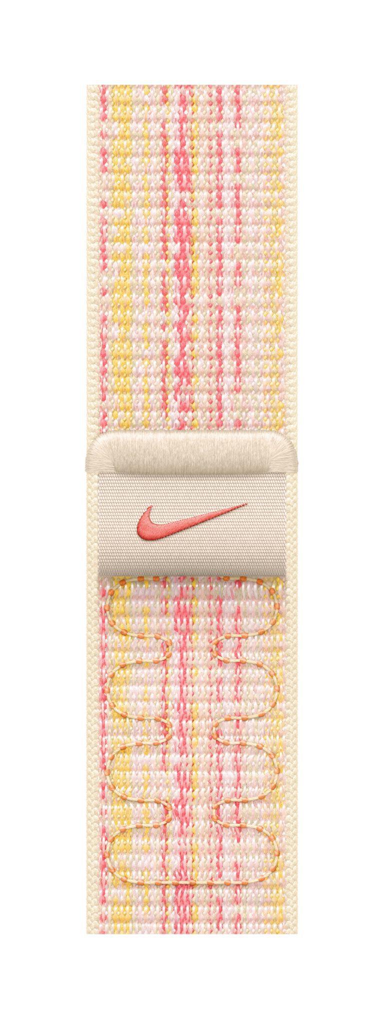 Apple-Watch-Series-9-Starlight-Pink-Nike-Sport-Loop-Flat-Cropped-Screen
